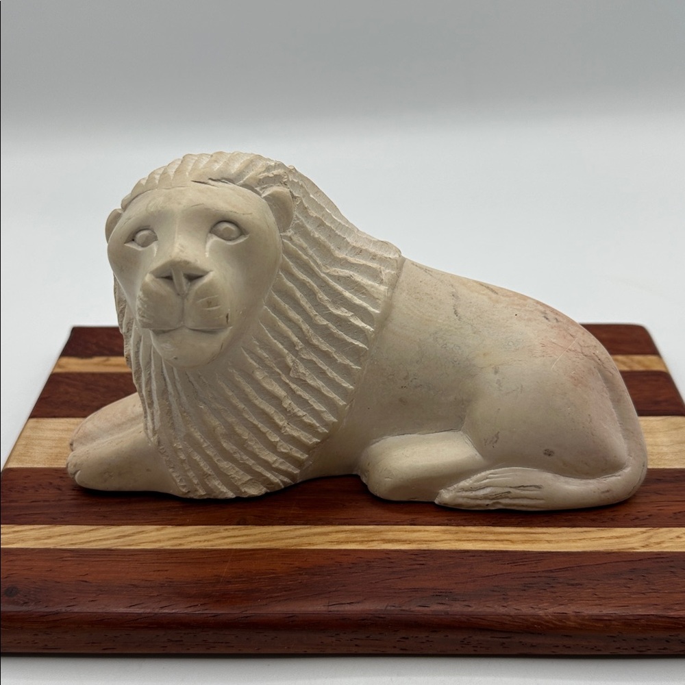 Soapstone Lion Sculpture. Vintage